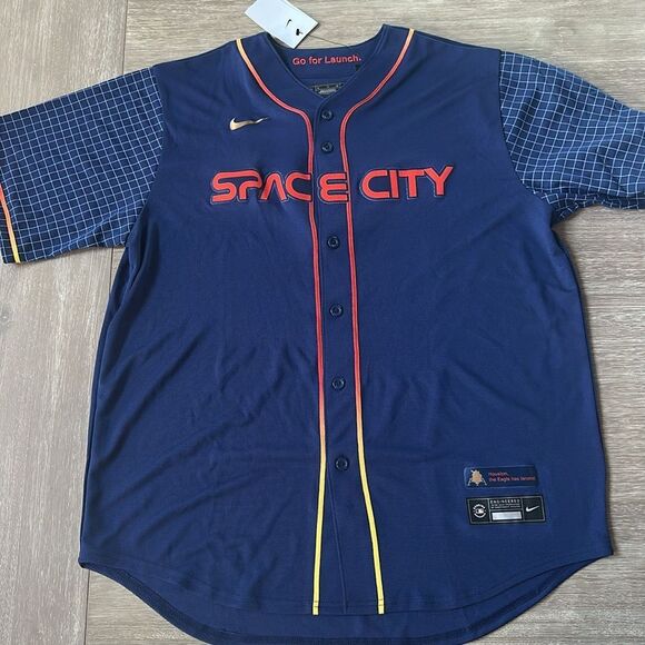 Nike Houston‎ Astros Nike Navy Space City Connect Replica Jersey size XL NWT - Picture 4 of 7